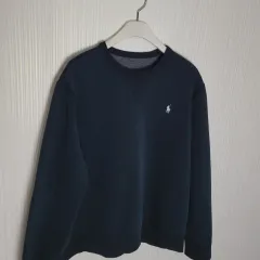 105_ポロ スウェットシャツ ブラック コットンポリ