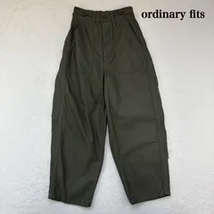 ordinary fits オーディナリーフィッツ   ワイドベイカーパンツ ジェームスパンツ カーキ　オリーブ　サイズ00 コットン　日本製