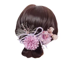 【新品】 成人式 髪飾り ドライフラワー ダリア あじさい 卒業式 造花飾り 可愛い ヘアアクセサリー 水引 ヘッドパーツ 振袖 前撮リ 着物 入学式 七五三 浴衣 袴 花火大会 夏祭り 結婚式用 手作り 和装小物 (パープル) 0