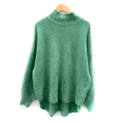 シンプリシテェ SIMPLICITE ニット セーター 長袖 ハイネック 無地 オーバーサイズ ライトグリーン /SY40