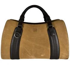 LOEWE ロエベ アナグラム ハンドバッグ スウェード ブラウン レディース【中古】【送料無料】