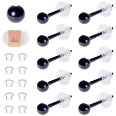 [BIG masow] ピアス つけっぱなし 樹脂ピアス 軟骨用 ホールキープ 軟骨用ピアス ホールキープ レディース クリアピアス メンズ ボディピアス セット 目立ちない シンプル 軟骨 キープ 10ペアセット 0