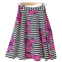 訳アリ● CECIL McBEE ひざ丈 スカート 腰ゴム Sサイズ　b622