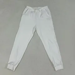 S PUMA レディース オフホワイト トレーナー ロゴ ジョガー パンツ ズボン 1029-2