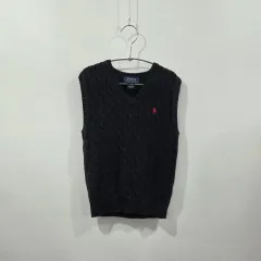 ポロラルフローレン キッズ ケーブルニット ベスト S(8)