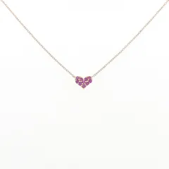 K10PG ハート ルビー ネックレス