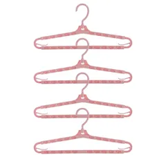 【迅速発送】[ORSUN] バスタオルハンガー 折りたたみ タオル干し タオル掛け 物干し 4個 セット (ピンク) 0