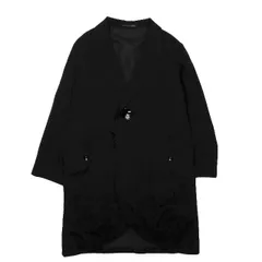 ワイズ Y's ヨウジヤマモト Yohji Yamamoto テーラード ロングジャケット コート ラージボタン 1B ウール 長袖 アウター 黒 ブラック 3 メンズ レディースのサムネイル