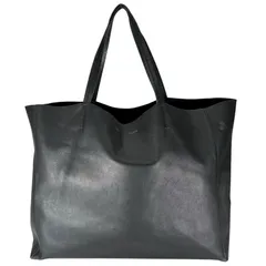 CELINE セリーヌ ホリゾンタルカバ 166113 トートバッグ レザー ブラック メンズ【中古】【送料無料】