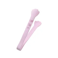 【迅速発送】トング シリコン 耐熱 焼肉トング かわいい 食品トング 猫の手 プフードトング パスタ トング お手入れ簡単 繋ぎ目のない とんぐ 食べ物 アイスキューブ 果物 砂糖 バーベキュー用(S ピンク) 1