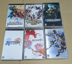 ファイナルファンタジータクティクス 獅子戦争 タクティクスオウガ 運命の輪 クライシスコア ファイナルファンタジー -VII- ディシディアファイナルファンタジー ファイナルファンタジー零式 キングダムハーツ バース バイ スリープ PSP 6点セット