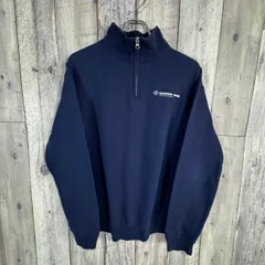 OLD JERZEES 90s ジャージーズ NUBLEND CHANNEL VIEW 両面プリント スタンドネック ハイネック ハーフジップ スウェット スエット トレーナー メンズ S サイズ