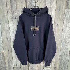 KITH キス スリーブ刺繍ロゴ パーカー L ネイビー 後付フード - メルカリ
