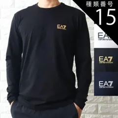 種類15:黒＋ゴールドロゴ/L 長袖Tシャツ ロンT メンズ エンポリオ アルマーニ EA7 ロゴ 8NPT28 PJVQZ 【新作 2025春夏 モデル 】