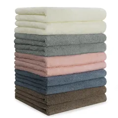 新品 Etech フェイスタオル ホテル仕様 通気 高速吸水 マイクロファイバー 10枚セット 肌に優しい ふわふわ 柔らか肌触り 耐久性 無地 (5色)