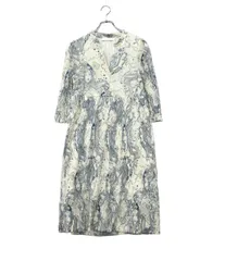 シーバイクロエ 長袖ワンピース プリントコットンとシルク混紡クレポンミディドレス CHS21AR00702791J34 レディース SIZE 34 (XS) SEE BY CHLOE