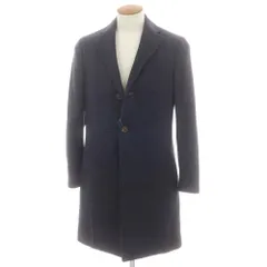 【中古】ラルディーニ LARDINI ウールナイロン グレンチェック チェスターフィールドコート ネイビー【サイズ46】【メンズ】のサムネイル