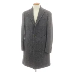 【中古】ラルディーニ LARDINI ウールカシミヤ ヘリンボーン織り チェスターフィールドコート グレー【サイズ46】【メンズ】のサムネイル