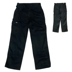 ディッキーズ カーゴパンツ ダブルニーワークパンツ ブラック L メンズ 古着 パンツ