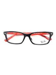 レイバン RB5378D メガネ ブラック/レッド セルフレーム スクエア バイカラー IT6ZXSAWJWFF
