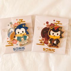 2個 ピンバッジ SONIC FRIENDS シャドウ ソニックザヘッジホッグ