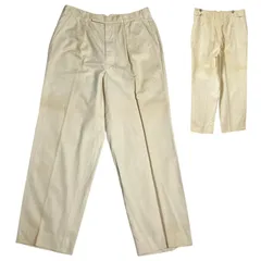 カルバンクライン オフホワイト ツータック チノパン チノパンツ クリーム色 メンズ 古着 パンツ