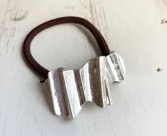 シルバーカラーヘアゴムno.111✮垢抜け✮大人カジュアル…こなれヘアアレンジ