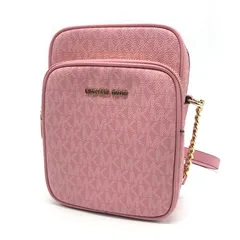 【倉吉店】 中古 Michael Kors | マイケルコース ショルダーバッグ JET SET TRAVEL チェーン クロスボディ ミディアム 35R4GTVC6V1203 ピンク 【121】