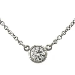 ティファニー バイザヤード 約0.14ct ネックレス Pt950プラチナ ダイヤモンド 引き輪に950 レディース  TIFFANY&Co.  中古 ティファニー