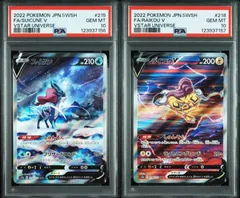 PSA10 スイクンV＆ライコウV 215/172 218/172 S12a 連番セット Vstarユニバース ポケモンカード ポケカ Pokemon Card