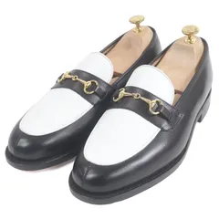 極美品□Trickers トリッカーズ レザー ビットローファー モカシン ブラック ホワイト 8 箱・保存袋付き イングランド製 メンズ 極美品□Tricker's トリッカーズ レザー ビットローファー モカシン