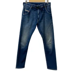 美品 DIESEL ディーゼル KROOLEY-Y-T 068AZ ストレッチ スリム ジョグジーンズ スウェットデニムパンツ W30 インディゴブルー メンズ 古着 中古 USED