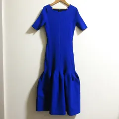 未使用 25SS allureville アルアバイル ニットマーメイドワンピース サイズ2 ブルー レディース 古着 中古 USED