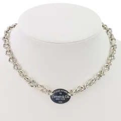 美品 TIFFANY&Co. ティファニー リターン トゥ ティファニー オーバル タグ チョーカー ネックレス 925 シルバー レディース 古着 中古 USED