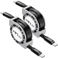 新品 【100W】巻き取り式充電ケーブル タイプc usb c ケーブル 巻き取り 1.2m リール式 PD対応100W/5A 超急速充電 高速データ転送 充電コード iPhone 17/16/15 Pro Max/Pro/17 Airシャープ/サムスン/グ