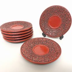 骨董】仙台彫刻堆朱の茶托 五客揃い - メルカリ