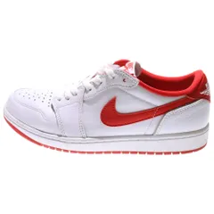 NIKE (ナイキ) AIR JORDAN 1 RETRO LOW OG エアジョーダン1 レトロ ホワイト アンド ユニバーシティレッド ローカットスニーカー ホワイト/レッド US10.5/28.5cm CZ0790-161