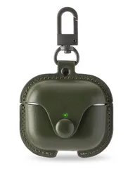 新品 JAC Airpods 第３世代専用PUレザーケース お洒落 前面LEDランプが見える 全面保護 耐衝撃 ワイヤレス充電対応 (Airpods第3世代 ダークグリーン)