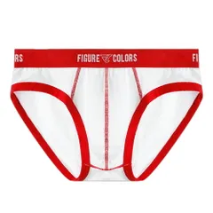 ブリーフ ショーツ 綿 95% 前閉じ メンズ 太ゴム ロゴ 大きいサイズ ストレッチ パンツ 下着 男性 おしゃれ スポーティ コットン プレゼント 黒 白 赤 黄 fcj37 