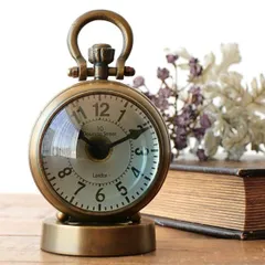 I468R クオーツ 置き時計 アンティーク 真鍮 クラシック 真鍮 置き時計