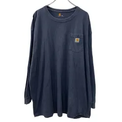 Carhartt プリントTシャツ 3XL ダークグレー カーハート プルオーバー アームプリント 胸ポケット 無地Tシャツ ロンT 春物 a711-5336のサムネイル
