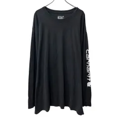 carhartt 長袖 ロゴTシャツ 3XL ブラック カーハート プリント ビッグサイズ ロンT プルオーバー カットソー トップス 春物 a711-5256のサムネイル