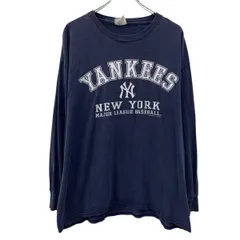 Lee 長袖 プリントTシャツ XL ネイビー ホワイト リー プルオーバー ロンT ニューヨークヤンキース ビッグプリント 春物 a711-5299のサムネイル