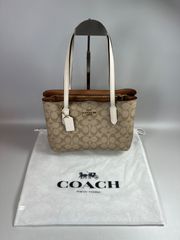 極美品/希少】COACH トートバッグ シグネチャー ホワイト F73293 