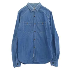 A VONTADE アボンタージ シャンブレー ワーク長袖 シャツ インディゴブルー系 L【中古】のサムネイル
