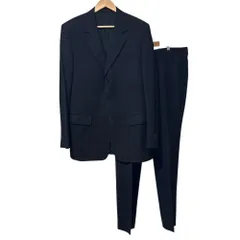 美品 LOUIS VUITTON ルイヴィトン ストライプ柄 テーラードジャケット スラックスパンツ スーツ セットアップ 52 チャコールグレー メンズ 古着 中古 USED