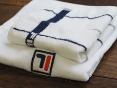 【在庫処分特価】（展示品）FILA フィラ ウォッシュタオル＆ハンカチタオルセット ロゴ刺繍入り