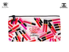 シャネル ノベルティ クリアポーチ COCO ルージュ ココ グロス スケルトン CHANEL MAKEUP【Used 開封品】