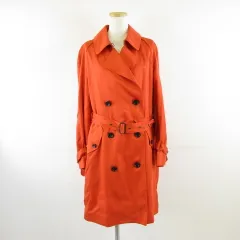 コーチ COACH トレンチコート ロング 長袖 オレンジ M *A617