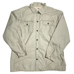 リーバイス CPOジャケット シャツジャケット 裏ボア ベージュ オフホワイト アウター 3XL オーバーサイズ メンズ 古着 長袖